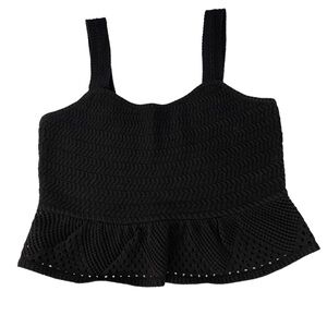 HOUSE OF HARLOW 1960 BLACK CROCHET TANK SIZE MEDIUM